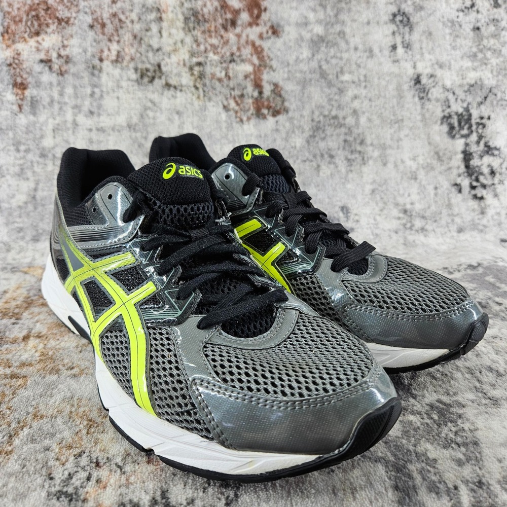 ASICS GEL Contend 3 Running Shoes Men 11 Gray Yellow Black T5F4N Trainer Sneaker